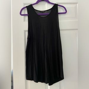 Banana Republic mesh black swing tank see through v neck Medium